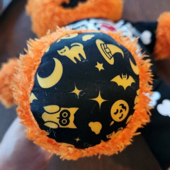 2016 BAB Halloween Pumpkin Jack O Lantern Vines Plush Bear In Skeleton Costume - Picture 7 of 7